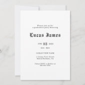 Ancien journal Faire-part de diplôme Invitation (Dos)