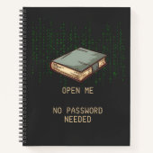 Ancien livre avec devis de code binaire pour Geek (Devant)