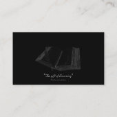 Ancien livre et stylo plume Cartes de visite (Dos)