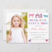 Ancien MacDonald Carte de fête pour animaux de fer (Devant)