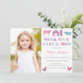 Ancien MacDonald Carte de fête pour animaux de fer (Debout devant)