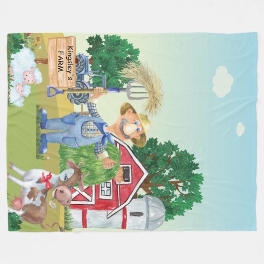 Ancien MacDonald's ferme couverture en polaire per (Devant (Horizontal))
