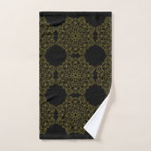 Ancien Mandalas d'or sur le noir (Serviette à main)