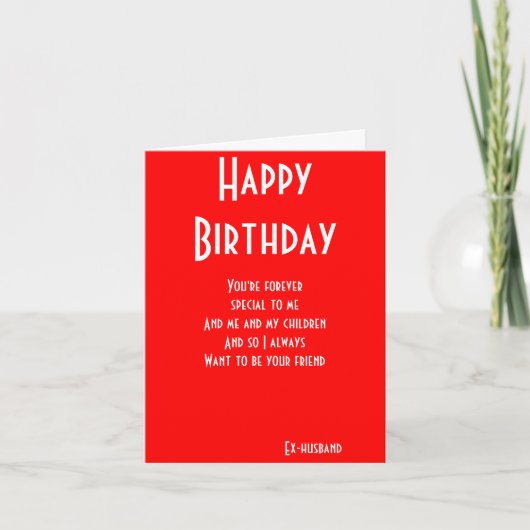 Ancien mari encore amis cartes d'anniversaire (Devant)