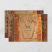 Ancien Mariage égyptien RSVP Carte de réponse (Devant / Derrière)