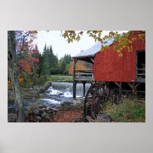 Ancien Mill Vermont Poster et imprimer (Devant)