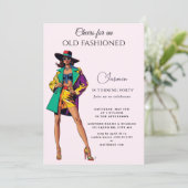 Ancien mode" Invitation d'anniversaire (Debout devant)