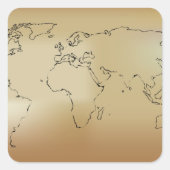 Ancien Monde Carte Classic Sticker Rond (Devant)