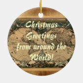 Ancien Monde Carte Ornement de Noël (Dos)