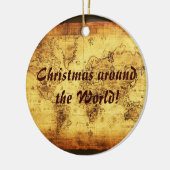 Ancien Monde Carte Ornement de Noël (Gauche)