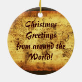 Ancien Monde Carte Ornement de Noël (Dos)