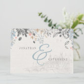 Ancien Monde Charme Bridal Douche Invitation (Debout devant)