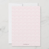 Ancien Monde Pink Baptism Twins Invitation (Dos)