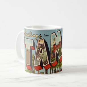 Ancien Mug de salutation de Tampa Floride
