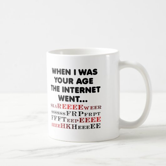 Ancien Mug Internet Drôle (Droite)