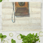 ancien mur téléphone serviette de cuisine (Plié)