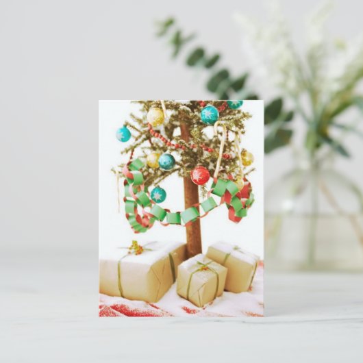 Ancien Noël Arbre Cartes et Stickers (Debout devant)