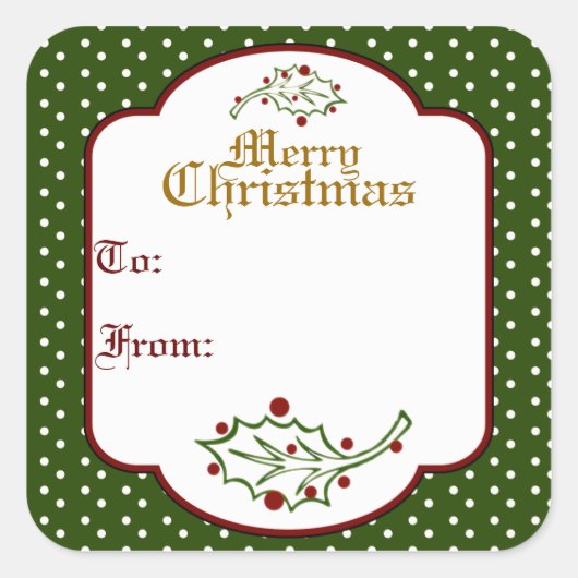 Ancien Noël étiquette cadeau Sticker (Devant)