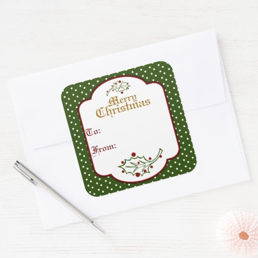 Ancien Noël étiquette cadeau Sticker (Enveloppe)