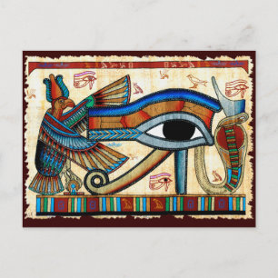 Ancien OEil égyptien de HORUS carte postale Wadjet