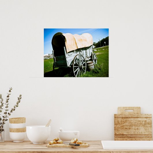 Ancien Ouest Couvert Wagon 02 Poster (Cuisine)