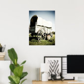Ancien Ouest Couvert Wagon 04 Poster (Bureau à domicile)
