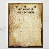 Ancien papier Signer sur papier en bois (Devant / Derrière)