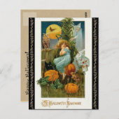 Ancien Patch Citrouille de mode, Carte postale Hal (Devant / Derrière)