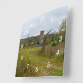 Ancien Pays Silo Paysage Horloge murale (Angle)