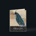 Ancien Peacock Vintage Mariage Merci Notes<br><div class="desc">REMARQUE : Il s'agit d'une conception imprimée à plat, il n'y a pas d'éléments 3D réels dans cette illustration. Tout est graphiquement créé pour paraître très réel cependant. SÉLECTION DE PAPIER : Ces cartes de notes ont un front brillant et un intérieur mat. Ils sont très lourds et d'excellente qualité....</div>