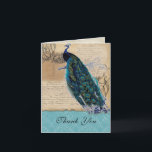 Ancien Peacock Vintage Mariage Merci Notes<br><div class="desc">REMARQUE : Il s'agit d'une conception imprimée à plat, il n'y a pas d'éléments 3D réels dans cette illustration. Tout est graphiquement créé pour paraître très réel cependant. SÉLECTION DE PAPIER : Ces cartes de notes ont un front brillant et un intérieur mat. Ils sont très lourds et d'excellente qualité....</div>