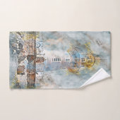 Ancien phare côtier nautique moderne (Serviette à main)