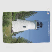 Ancien phare de Presque Isle serviette de golf (Horizontal)