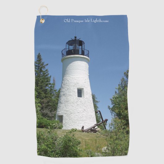 Ancien phare de Presque Isle serviette de golf (Devant)