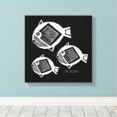 Ancien poisson blanc encre noir toile (Insitu (Plancher de Bois))