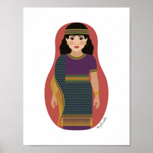 Ancien Poster de Matryoshka Assyrie