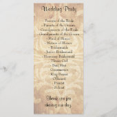 Ancien programme de mariage de mode (Dos)