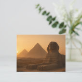 Ancien Sphinx Golden Carte Postale Pyramide Sunset (Debout devant)