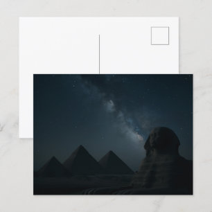 Ancien Sphinx Mystique carte postale Art