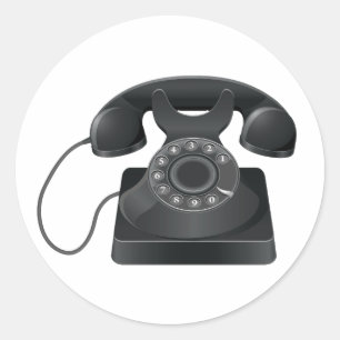Ancien stickers de téléphone noir
