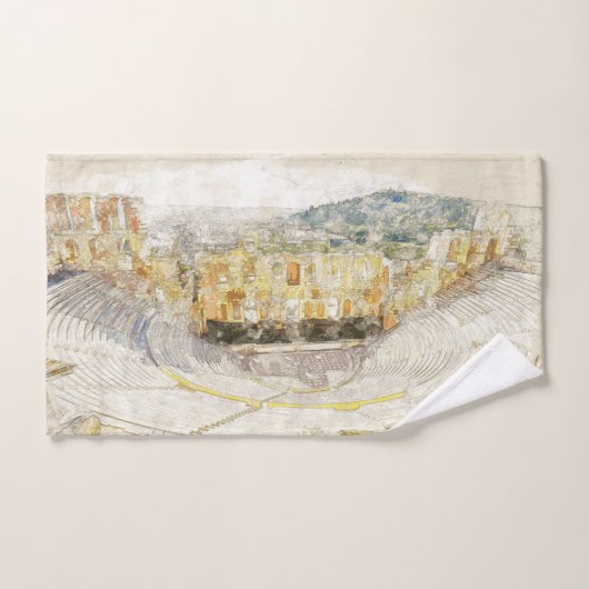 Ancien théâtre d'Athènes Grèce Serviette de bain e (Serviette à main)