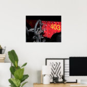 Ancien train à vapeur Le Mastrou 403 Poster moteur (Bureau à domicile)