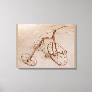 ANCIEN TRICYCLE 1928 IMPRESSION SUR TOILE