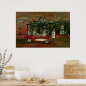 Ancienne affiche convertible Stingray Corvette (Cuisine)