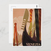 Ancienne Affiche de Voyage Italie Carte Postale (Devant / Derrière)