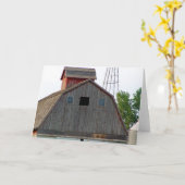 Ancienne Barne Rouge Cartes de notes agricoles (Fleur jaune)