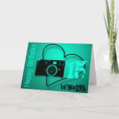 Ancienne caméra Carte personnalisée 15e anniversai (Devant)