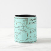 Ancienne carte de Grand Cayman Mug (Centre)