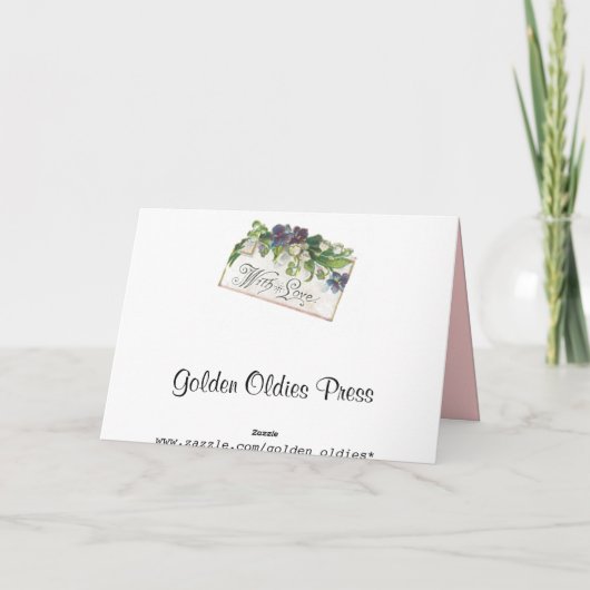 Ancienne carte de jour Valentines mode (Dos)