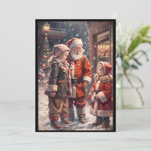 Ancienne carte de Noël (Debout devant)